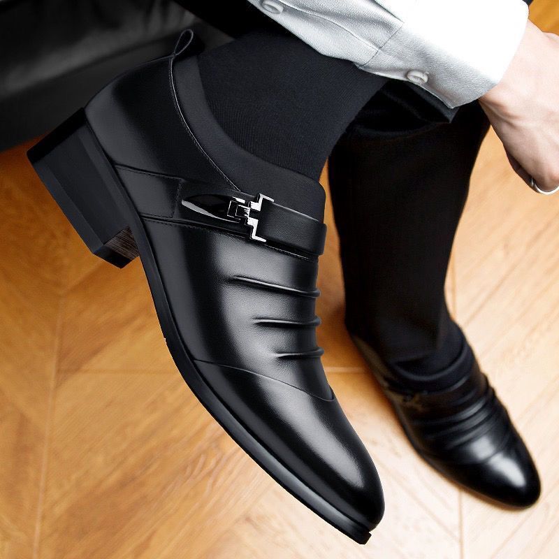 Men's leather shoes, men's shoes, new breathable Korean lazy casual shoes, trendy men