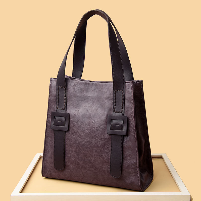 Genuine leather women's soft leather handbag women's fashion all-match large shoulder bag