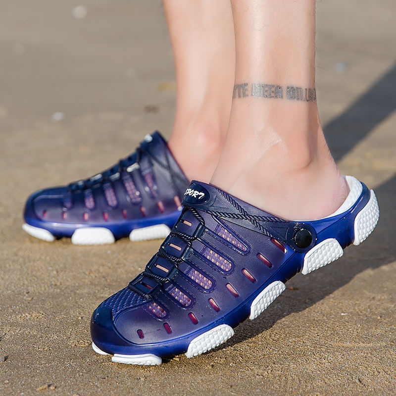 Sandals and slippers men's non-slip outer wear casual sandals hole shoes casual beach shoes