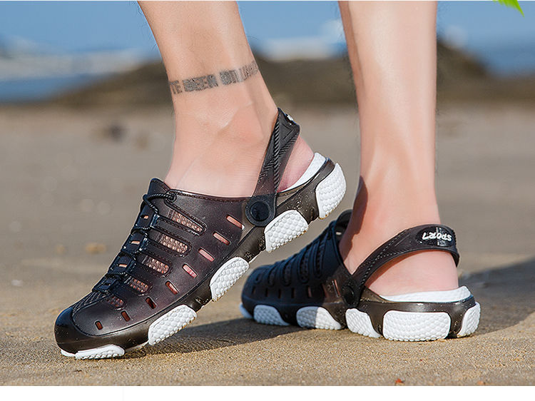 Sandals and slippers men's non-slip outer wear casual sandals hole shoes casual beach shoes