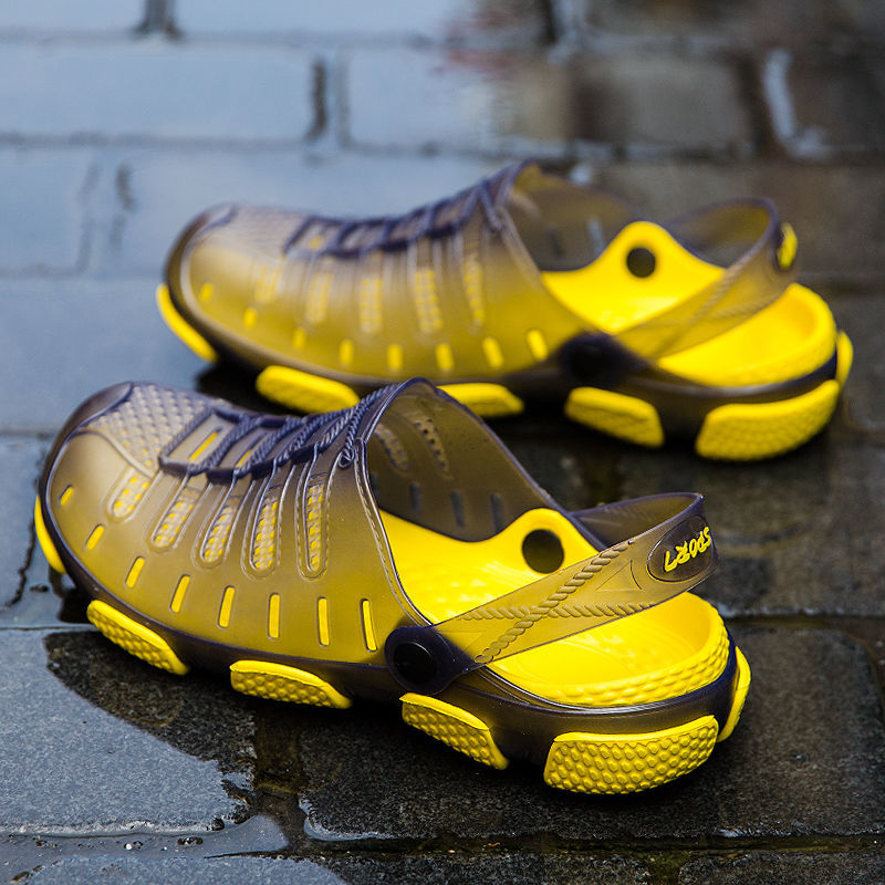 Sandals and slippers men's non-slip outer wear casual sandals hole shoes casual beach shoes