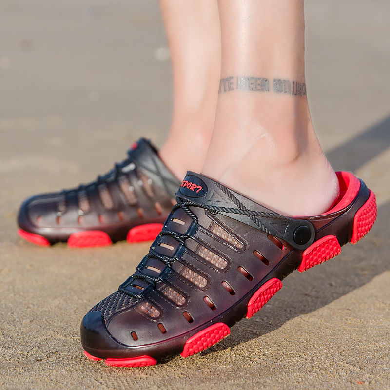 Sandals and slippers men's non-slip outer wear casual sandals hole shoes casual beach shoes
