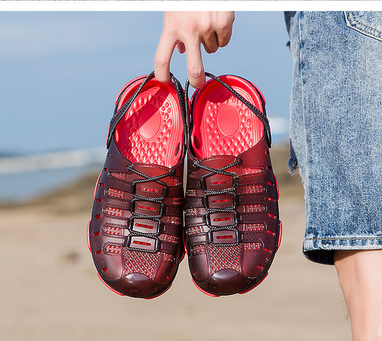 Sandals and slippers men's non-slip outer wear casual sandals hole shoes casual beach shoes