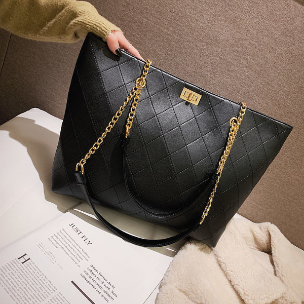ins shoulder large bag women's bag large capacity 2022 new trendy Korean version all-match portable tote bag student lady