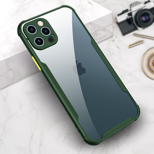 Luxury Silicone Airbag Shockproof Soft Phone Case For iPhone 13 12 11 Pro Max Mini X XS XR 7 8 Plus SE 2 Transparent Thin Cover