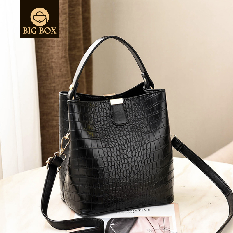 BigBox Luxury Brand custom Women Tote Bag Wholesale High Quality Fashion PU Leather Bags Bucket Handbags For Women