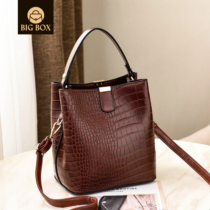 BigBox Luxury Brand custom Women Tote Bag Wholesale High Quality Fashion PU Leather Bags Bucket Handbags For Women