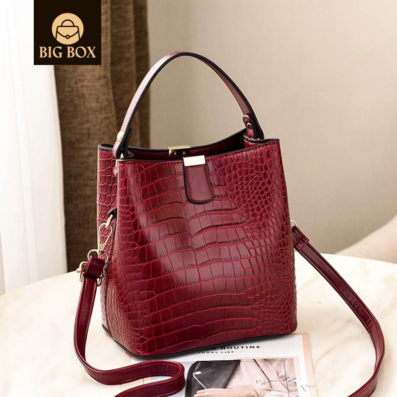 BigBox Luxury Brand custom Women Tote Bag Wholesale High Quality Fashion PU Leather Bags Bucket Handbags For Women
