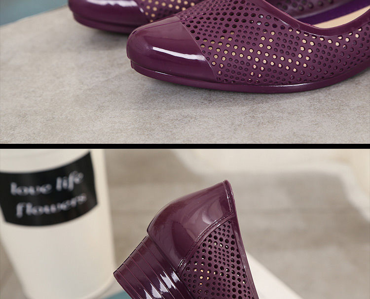 Fashion Sandals women's fashion single shoes thick heel anti slip shallow mouth casual women's shoes