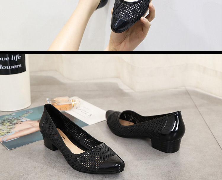 Fashion Sandals women's fashion single shoes thick heel anti slip shallow mouth casual women's shoes