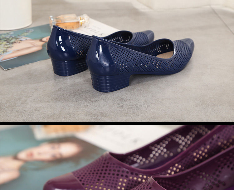 Fashion Sandals women's fashion single shoes thick heel anti slip shallow mouth casual women's shoes
