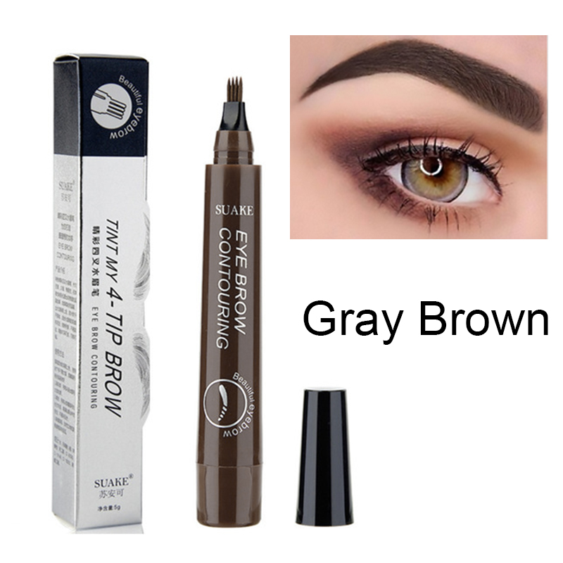 Four-headed eyebrow pencil lasting and not easy to smudge four-pronged liquid eyebrow pencil view 7
