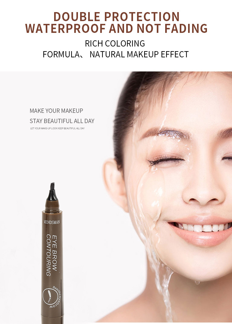 Four-headed eyebrow pencil lasting and not easy to smudge four-pronged liquid eyebrow pencil view 9