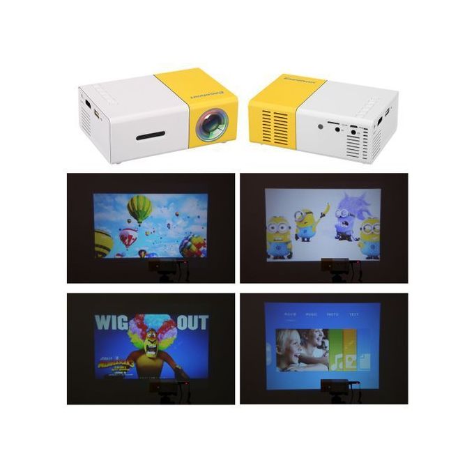 Generic Home Mini Projector Support SD Card HDMI Interface - YELLOW