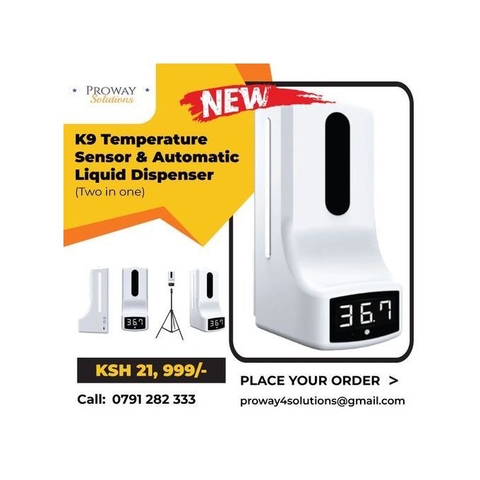 K9 Sanitizer Dispenser + Infrared Thermometer