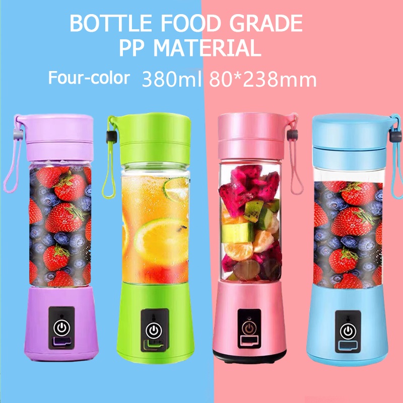 380ml Portable Juicer Electric USB Rechargeable Smoothie Blender Machine Mixer Mini Juice Cup