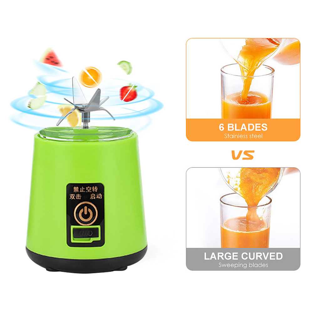 380ml Portable Juicer Electric USB Rechargeable Smoothie Blender Machine Mixer Mini Juice Cup