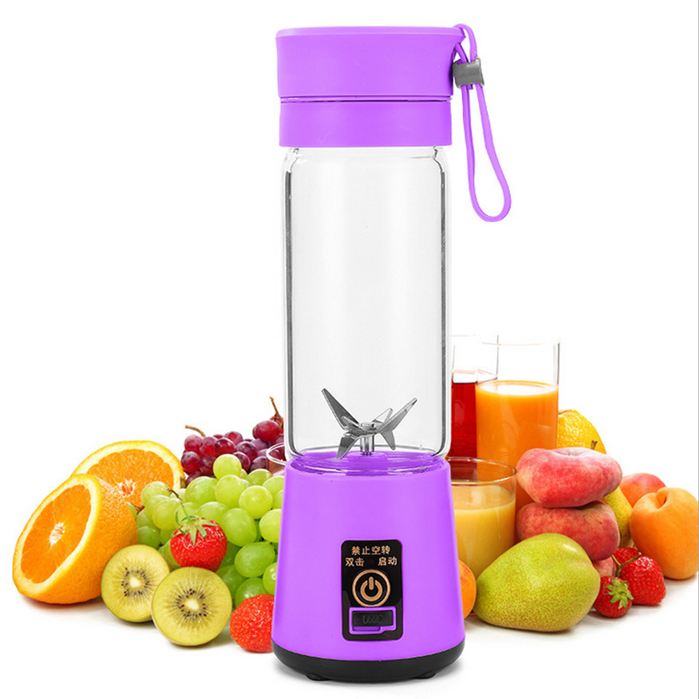 380ml Portable Juicer Electric USB Rechargeable Smoothie Blender Machine Mixer Mini Juice Cup