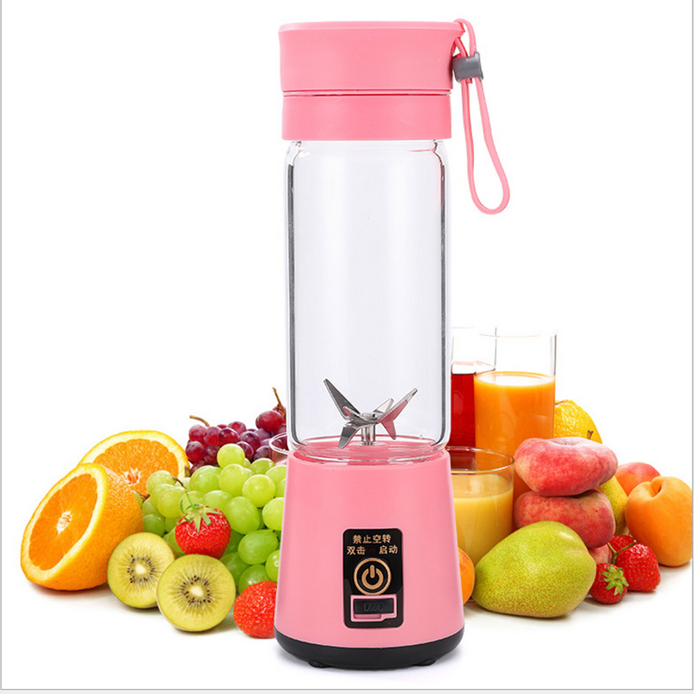 380ml Portable Juicer Electric USB Rechargeable Smoothie Blender Machine Mixer Mini Juice Cup