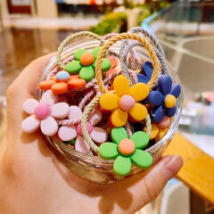 child Cartoon little rubber band tie hair Does not hurt hair Internet celebrity girls fruit Hair ring Baby