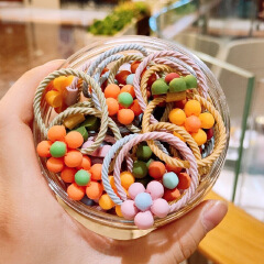 child Cartoon little rubber band tie hair Does not hurt hair Internet celebrity girls fruit Hair ring Baby
