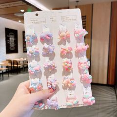 child Cartoon little rubber band tie hair Does not hurt hair Internet celebrity girls fruit Hair ring Baby