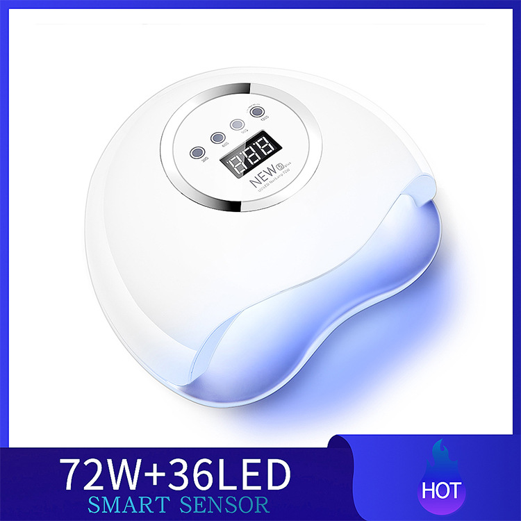 72 W LED Nail Lamp UV Gel Lamp Nail Dryer Lamp Double Hand Big Space