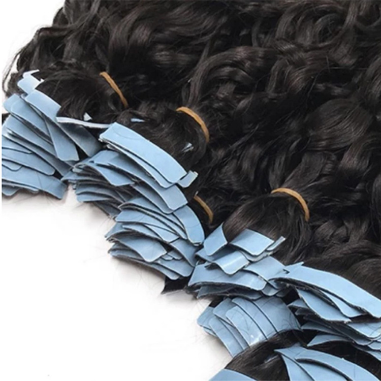 Top Sell Human Afro Kinky Curly Mongolian Virgin Cuticle Aligned Tape in Hair Extension