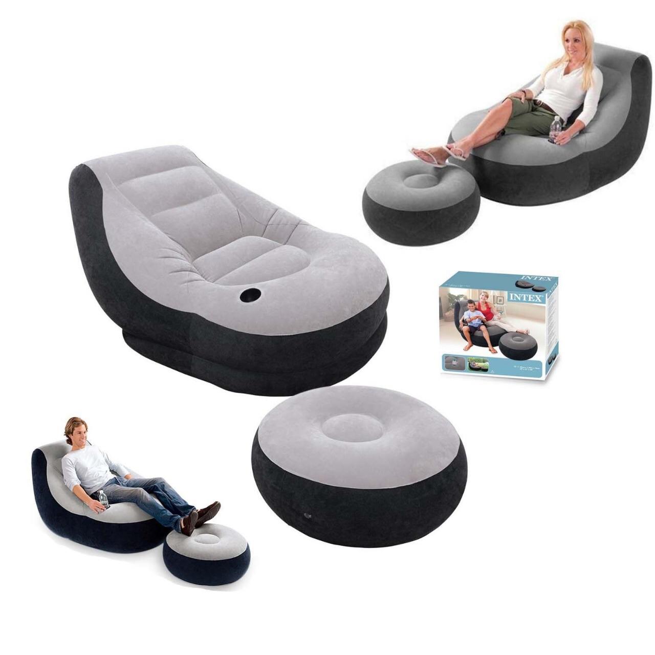 Portable Inflatable Seat And Foot Rest