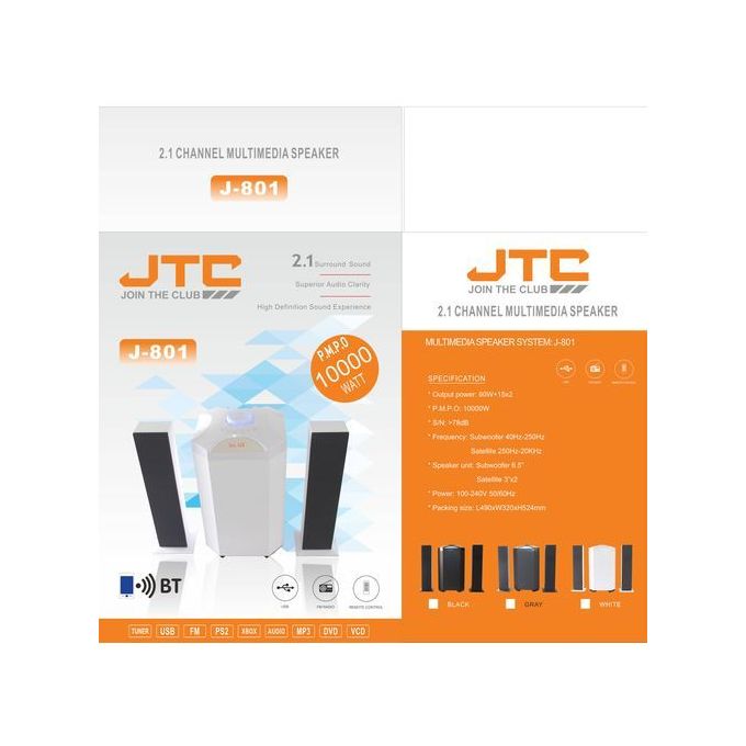 JTC J801 Home Theatre Sub Woofer- /fm/usb-10000watts -