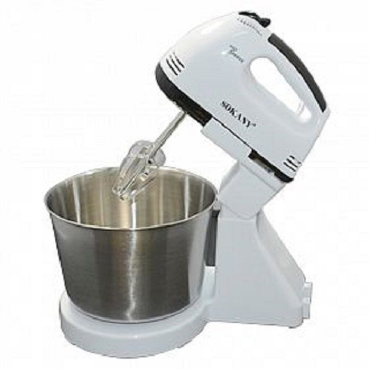 Sokany 2L,250W Electric Hand Mixer/Stand Mixer With Bowl Dough/Egg/Cake Mixer