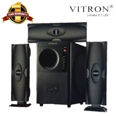 Vitron 3.1CH Multimedia X-Bass Speaker System Home Theatre System AC/DC Subwoofer Bluetooth Woofer USB/SD/FM Home Audio System with Remote Control V635 Black 10000w v635