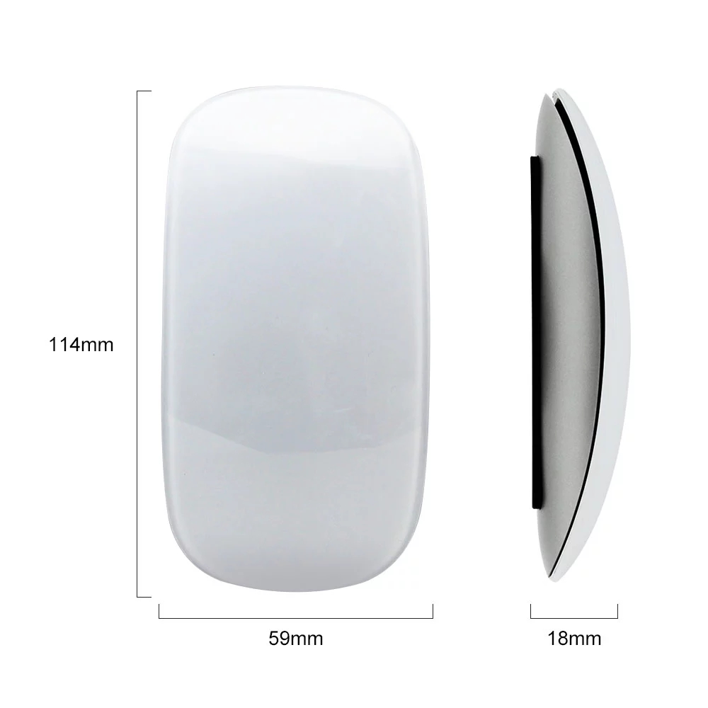 Touch Magic Wireless Bluetooth Mouse Travel Ultra-Thin Portable Compatible PC MAC Laptop Tablet