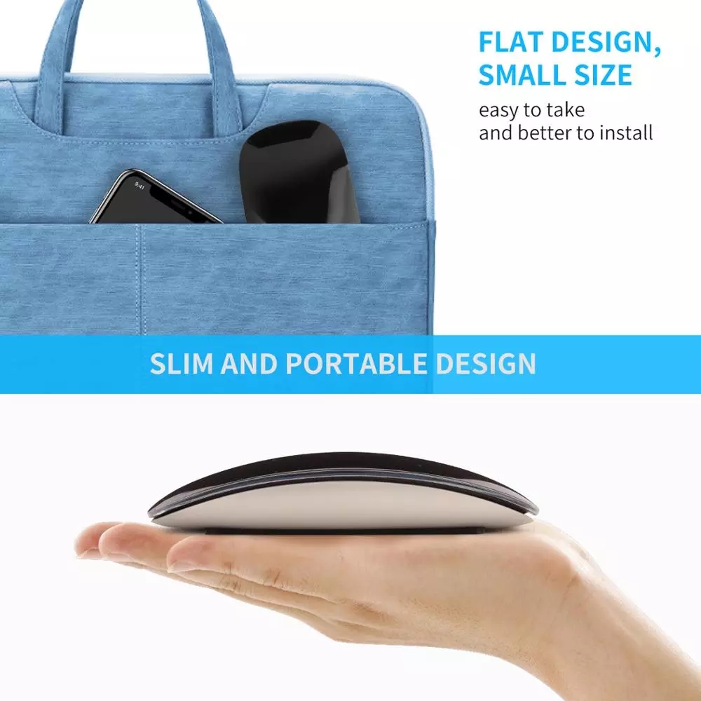 Touch Magic Wireless Bluetooth Mouse Travel Ultra-Thin Portable Compatible PC MAC Laptop Tablet