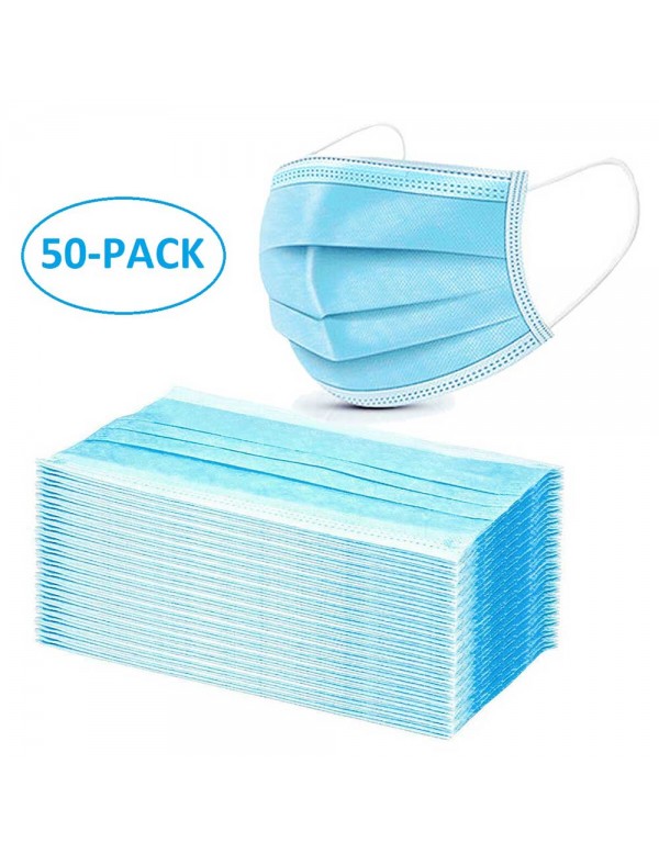 3 ply 50 Pack Disposable Surgical Face Mask (8"x 5.5") MEGA PACK 50 PIECES