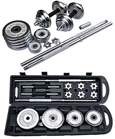 PowerMax Fitness PDS-50KG Dumbbell Set with Non-Slip Grip for Home Use