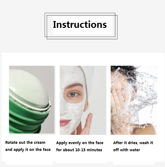 Green tea oil control solid mask moisturizing smear type deep cleaning mask smear type mud film green tea oil control shrink pores small white mud moisturizing cleaning women and men