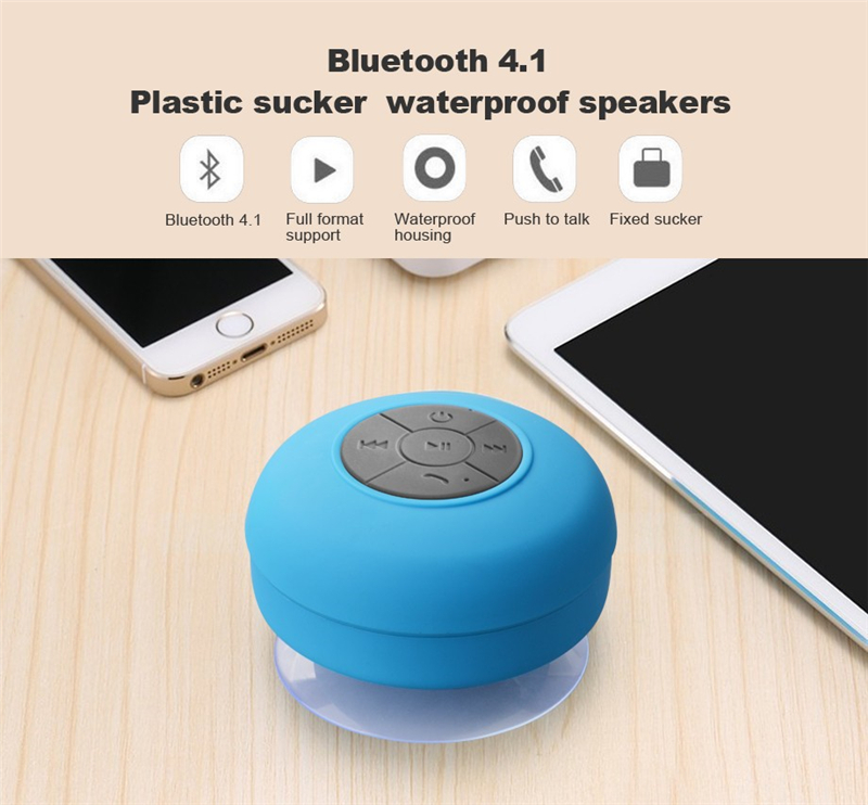 Mini Bluetooth Speaker Portable Waterproof Wireless Handsfree Speakers, For Showers, Bathroom, Pool