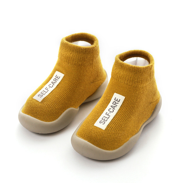 Unisex Baby Shoes Baby Walkers Baby Girl Kids Soft Rubber Sole Baby Shoe Knit Booties Anti-slip