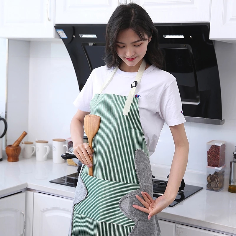 Super Thick Kitchen Apron Waterproof and Oil-proof Sleeveless Overalls Cooking Can Wipe Hands