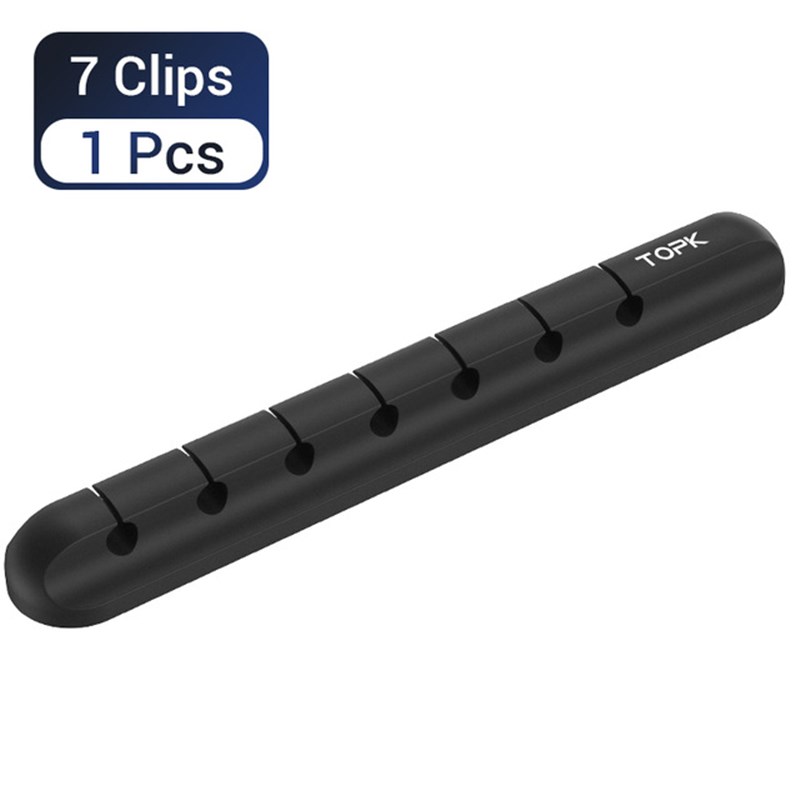 Cable Organizer Silicone USB Cable Winder Desktop Tidy Clips Cable Holder Headphone Wire Organizer