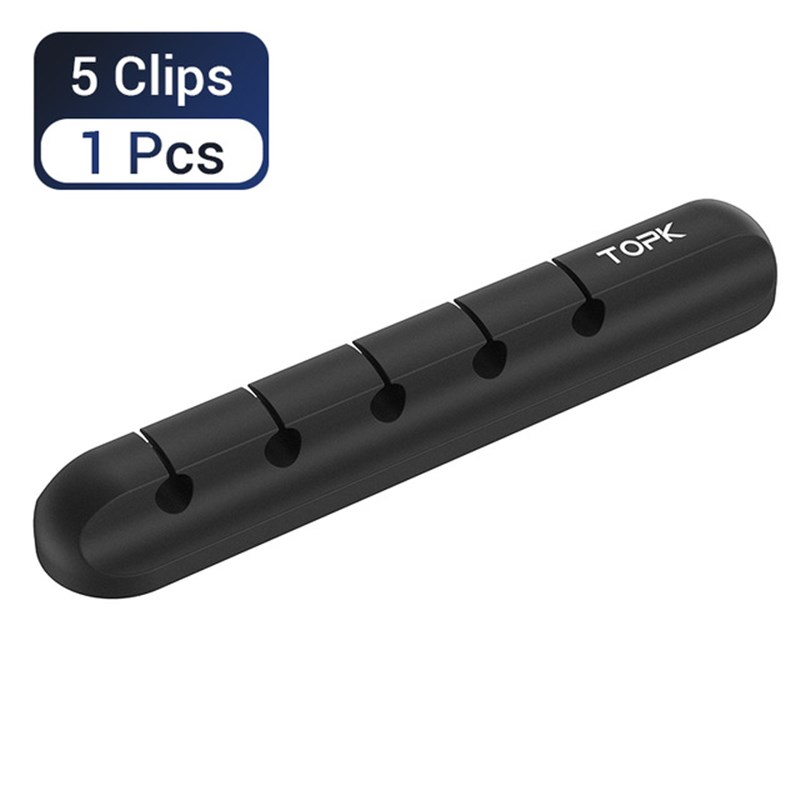 Cable Organizer Silicone USB Cable Winder Desktop Tidy Clips Cable Holder Headphone Wire Organizer