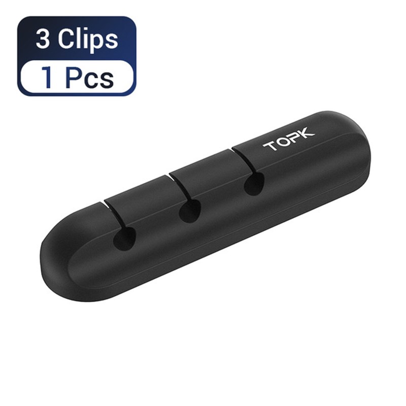 Cable Organizer Silicone USB Cable Winder Desktop Tidy Clips Cable Holder Headphone Wire Organizer