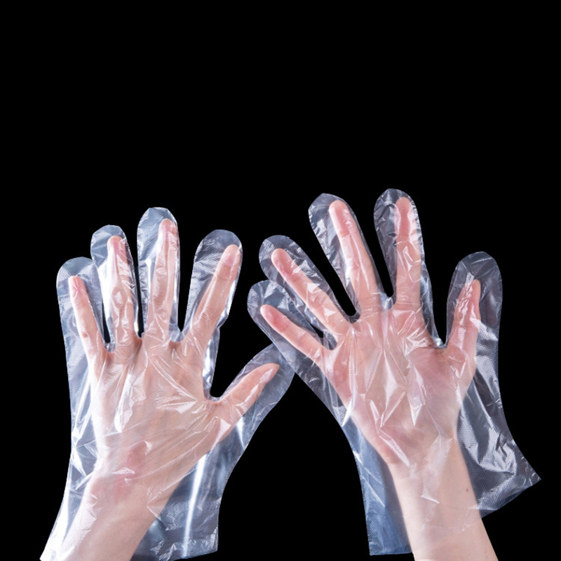 100pcs Transparent Disposable Gloves For Kitchen BBQ Eco-friendly Food Gloves One-off Gloves