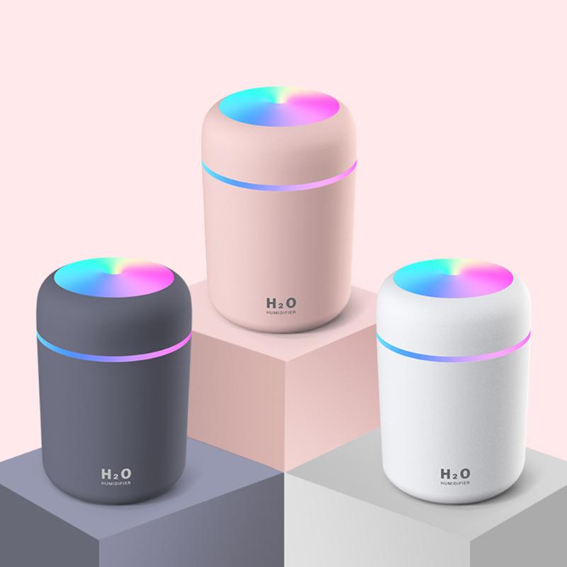 Mini Ultrasonic Air Humidifier Romantic Soft Light USB Diffuser Car Purifier Anion Mist Maker Gift