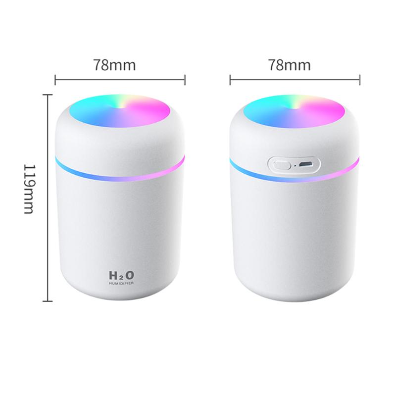 Mini Ultrasonic Air Humidifier Romantic Soft Light USB Diffuser Car Purifier Anion Mist Maker Gift
