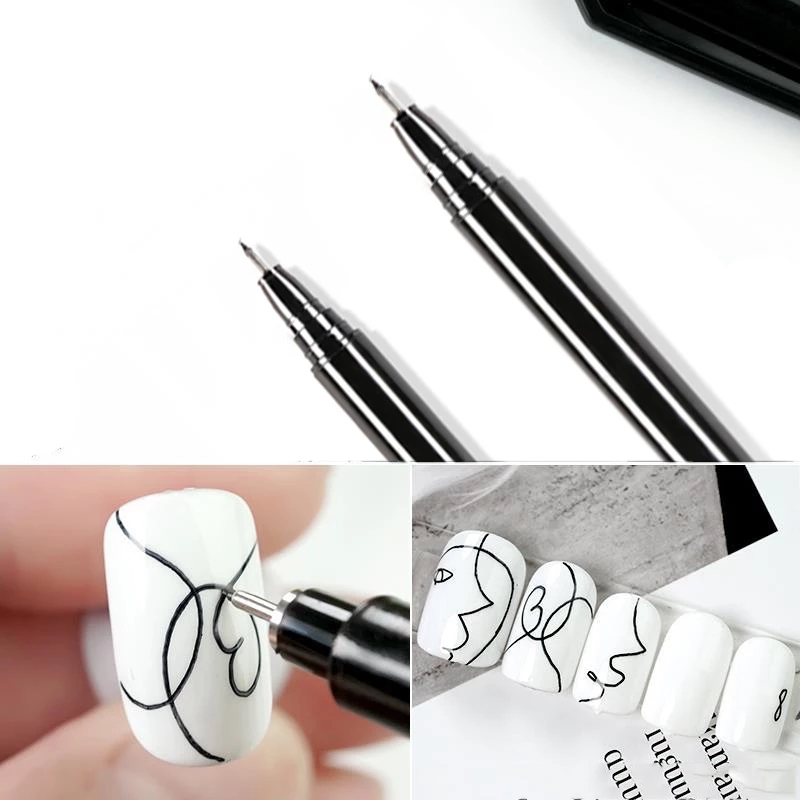1 Pcs Nail Art Graffiti Pen Waterproof Drawing Painting DIY Abstract Lines Nail Art Beauty Tool