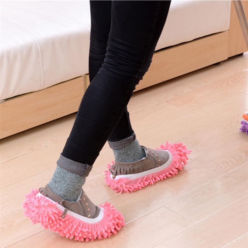 Mop House Cleaning Dust Lazy Floor Removal Cleaning Feet Shoe Covers Washable Reusable Microfiber