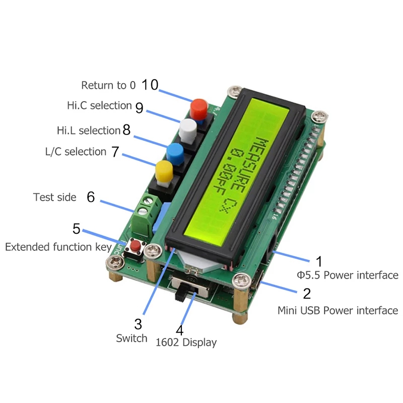 Digital LCD Precision Inductance Capacitance Meter Tester Frequency Square Wave Signal Generator