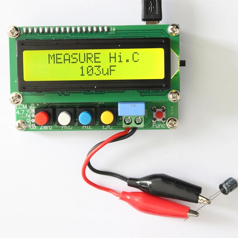 Digital LCD Precision Inductance Capacitance Meter Tester Frequency Square Wave Signal Generator